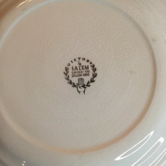 Vintage Victory By Salem China Co. Godey Decorative Dessert and Salad Plate - Picture 4 of 9